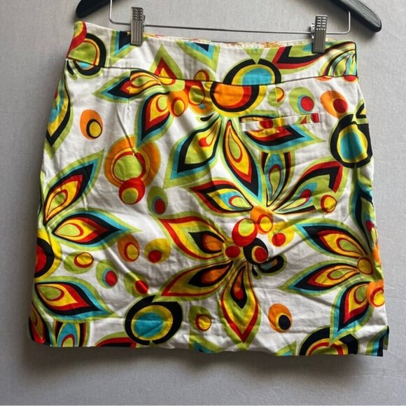 Loudmouth Golf Skort Shagadelic Black Size 6 Classic Cotton Skirt - Picture 2 of 8